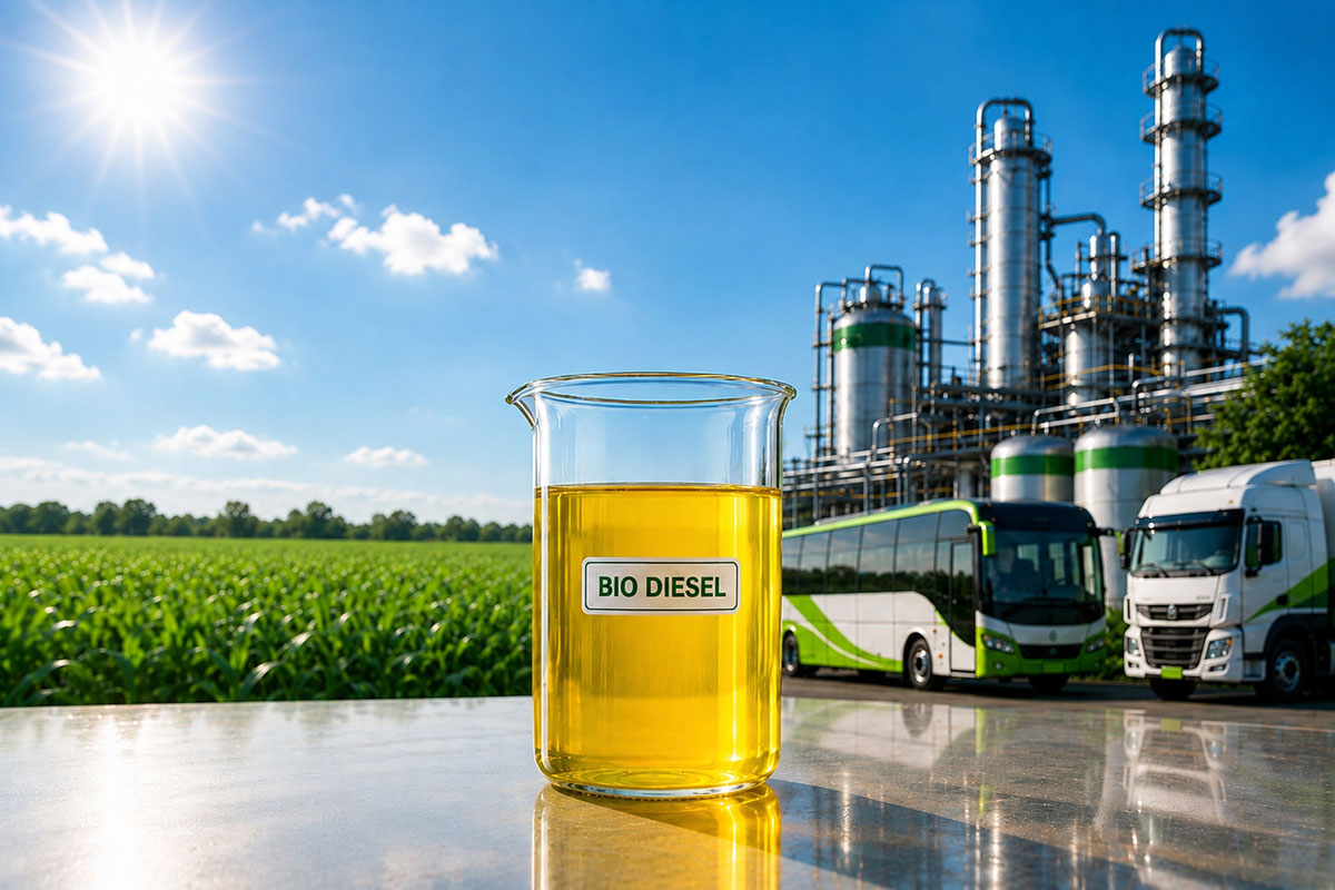 Biodiesel manufacturing facility illustration